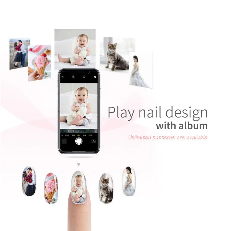 2025 3D Mobile Nail Printer M1 Pattern Digital Nail Art Printer Machine O2Nails Portable H1 Nail Art Equipment from Phone