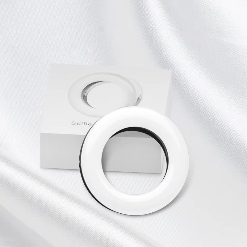 Portable LED Selfie Ring Light Flash for Mobile Phone Laptop Fill Light for Youtube VK Video USB Rechargeable Clip Ring Lamp