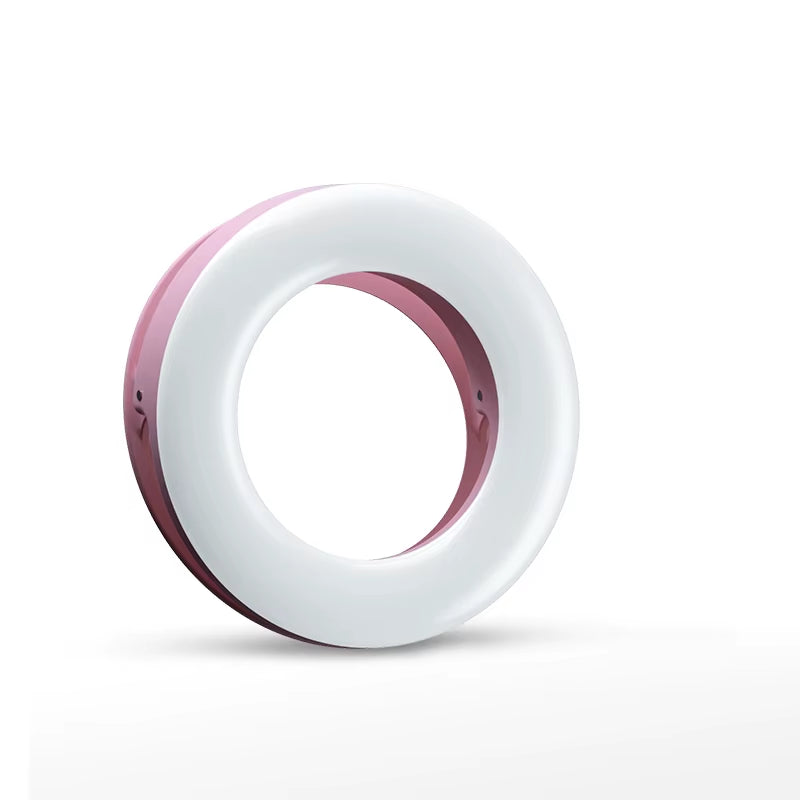 Portable LED Selfie Ring Light Flash for Mobile Phone Laptop Fill Light for Youtube VK Video USB Rechargeable Clip Ring Lamp